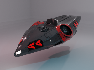 futuristic cycles low-poly subdivision-ready 3D Model
