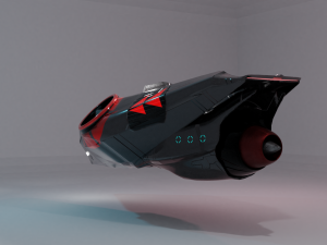 futuristic cycles low-poly subdivision-ready 3D Model