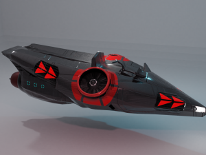 futuristic cycles low-poly subdivision-ready 3D Model