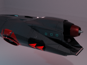 futuristic cycles low-poly subdivision-ready 3D Model