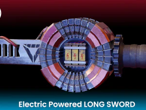 electric powered long sword low poly low-poly 3D Model