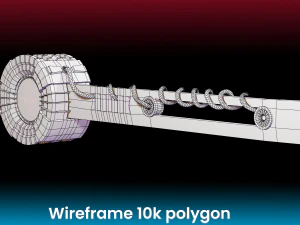 electric powered long sword low poly low-poly 3D Model