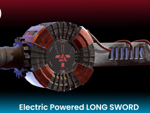 electric powered long sword low poly low-poly 3Dモデル