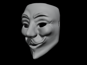 vendetta mask- guy fawkes mask Modelo de Impressão 3D