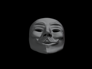 vendetta mask- guy fawkes mask Modelo de Impressão 3D