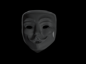 vendetta mask- guy fawkes mask Modelo de Impressão 3D