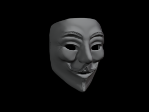 vendetta mask- guy fawkes mask Modelo de Impressão 3D