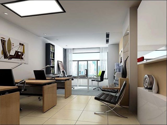 modern office 3D मॉडल .c4d .max .obj .3ds .fbx .stl .blend 