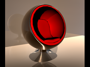 egg chair 3D मॉडल