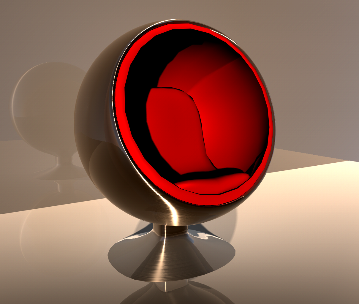 Кресло яйцо в 3 д Макс