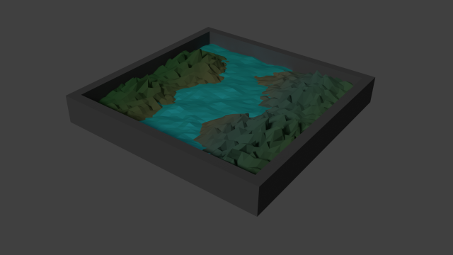 low poly basic valley 3D मॉडल .c4d .max .obj .3ds .fbx .stl .blend 
