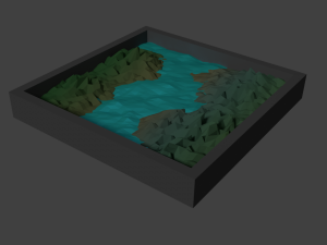 low poly basic valley 3D 모델
