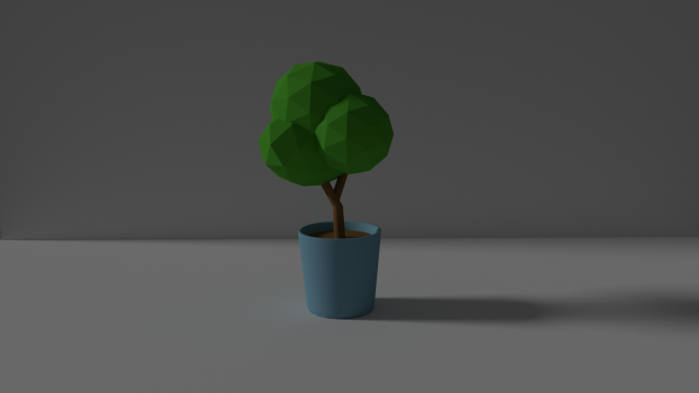 low poly pot plant Modèle 3D .c4d .max .obj .3ds .fbx .stl .blend 