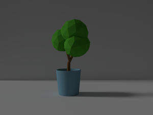 low poly pot plant Modèle 3D