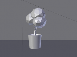 low poly pot plant Modèle 3D