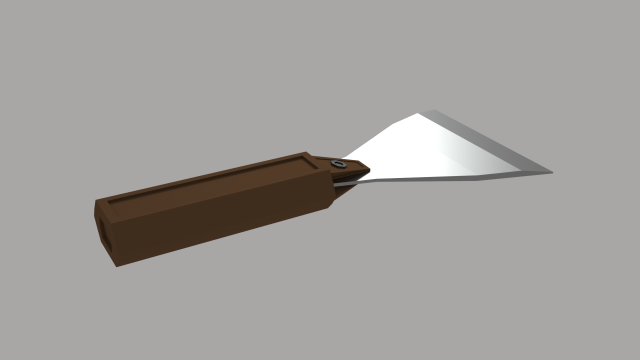 putty knife - low poly 3D Модель .c4d .max .obj .3ds .fbx .stl .blend 