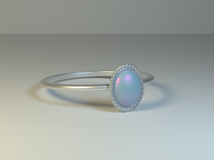 opal ring 3D 모델