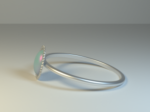 opal ring Modello 3D
