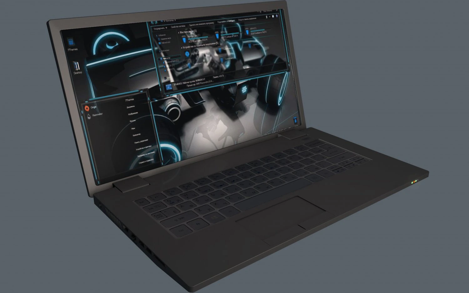 laptop 3D Model .c4d .max .obj .3ds .fbx .stl .blend 