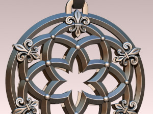 pendant baroque Modèle 3D