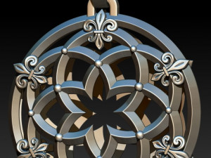 pendant baroque Modèle 3D