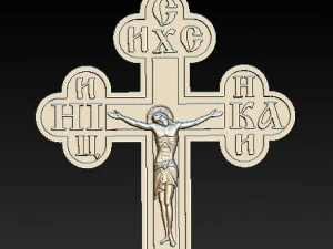 medium orthodox cross 3D Model