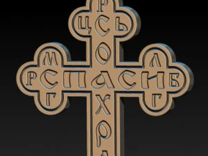 medium orthodox cross 3D Model