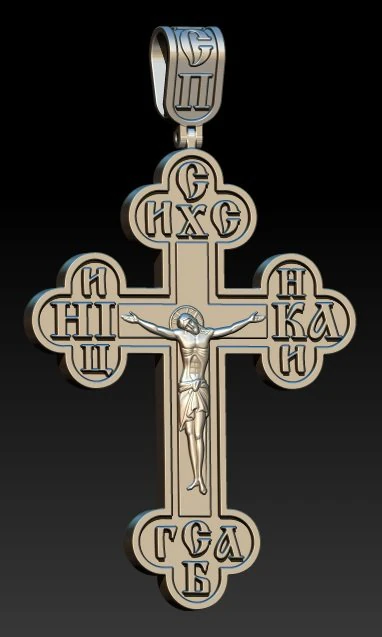 medium orthodox cross 3D Model .c4d .max .obj .3ds .fbx .stl .blend 