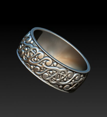 celtic style ring 3D 模型 .c4d .max .obj .3ds .fbx .stl .blend