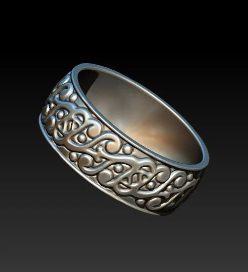 celtic style ring 3D Model .c4d .max .obj .3ds .fbx .stl .blend 