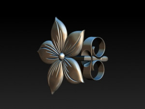 flower earrings 3Dモデル