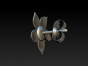 flower earrings 3Dモデル