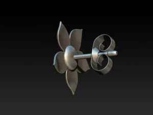 flower earrings 3D Model