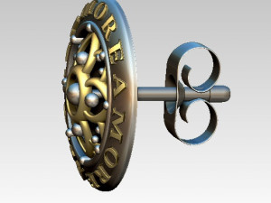 amore earring Modèle 3D