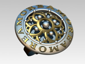 amore earring Modèle 3D