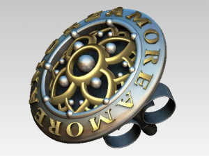 amore earring Modèle 3D
