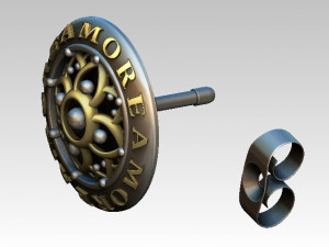 amore earring Modèle 3D