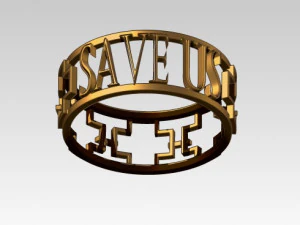 крестовое кольцо 3D Модель