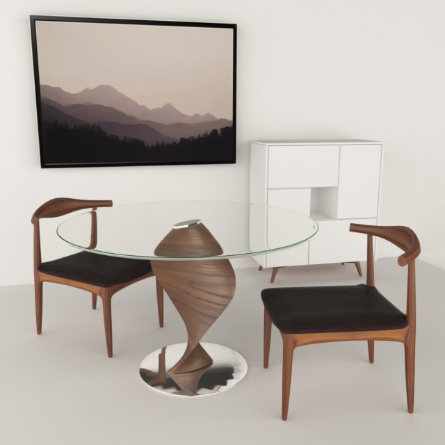 dinner group 3Dモデル .c4d .max .obj .3ds .fbx .stl .blend 
