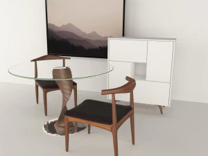 grupo de jantar Modelo 3D