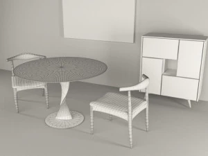 grupo de jantar Modelo 3D