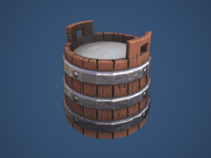 Stylized Village Milk Bucket 3D मॉडल