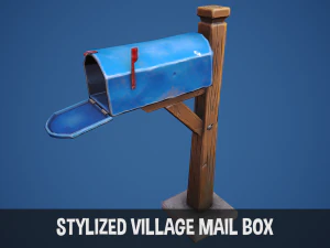 Stylized Village Mailbox 3D Model