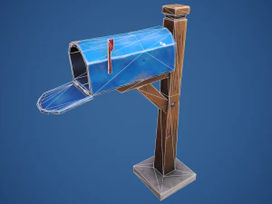 Stylized Village Mailbox 3D Model