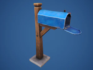 Stylized Village Mailbox 3D Model