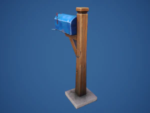 Stylized Village Mailbox 3D Model