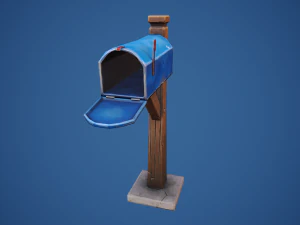 Stylized Village Mailbox 3D Model