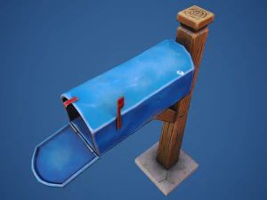 Stylized Village Mailbox 3D Model