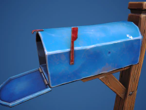 Stylized Village Mailbox 3D Model