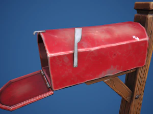 Stylized Village Mailbox 3D Model